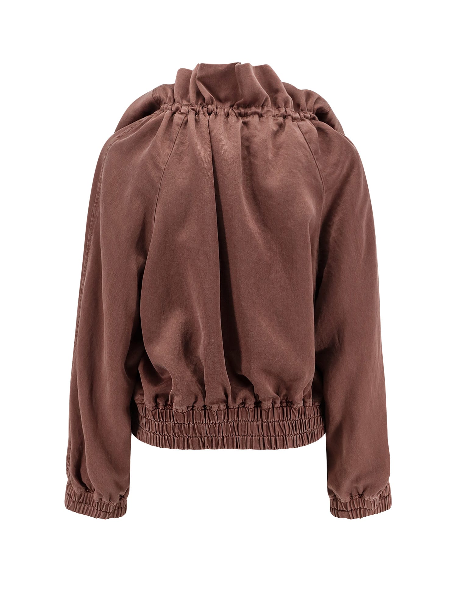 Shop Dries Van Noten Blouson Cocoon Jacket In Brown