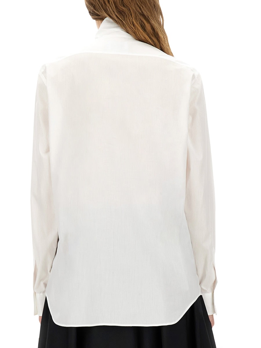 Moschino Cotton Poplin Jacquard Shirt In White