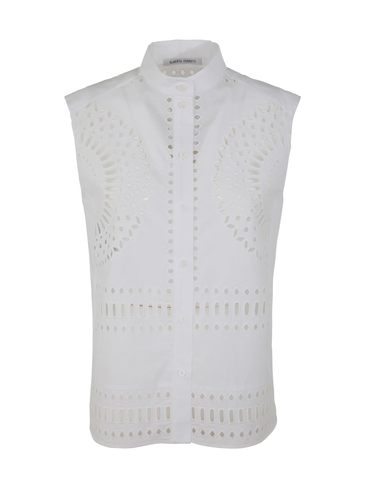 Alberta Ferretti Carmine Wide Leg Jeans In White