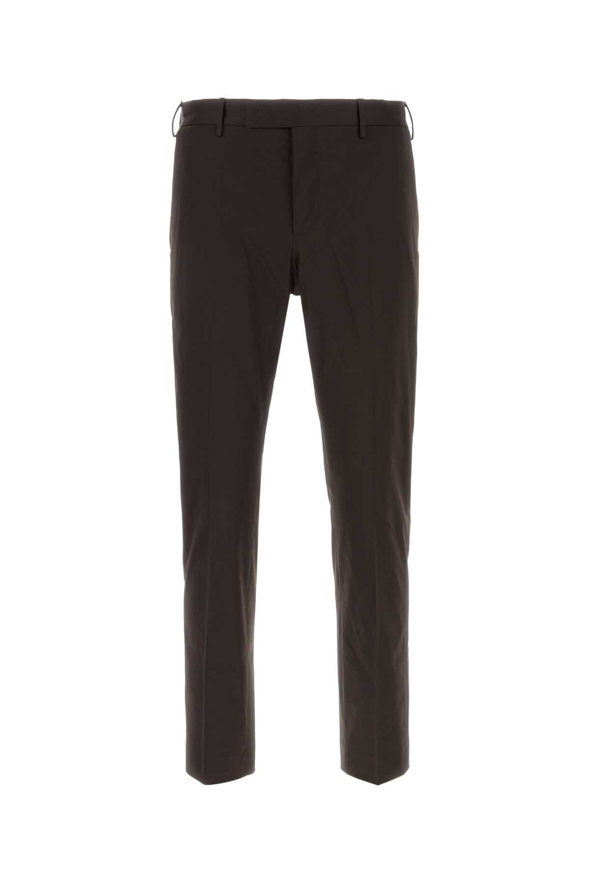 Brown Stretch Cotton Pant