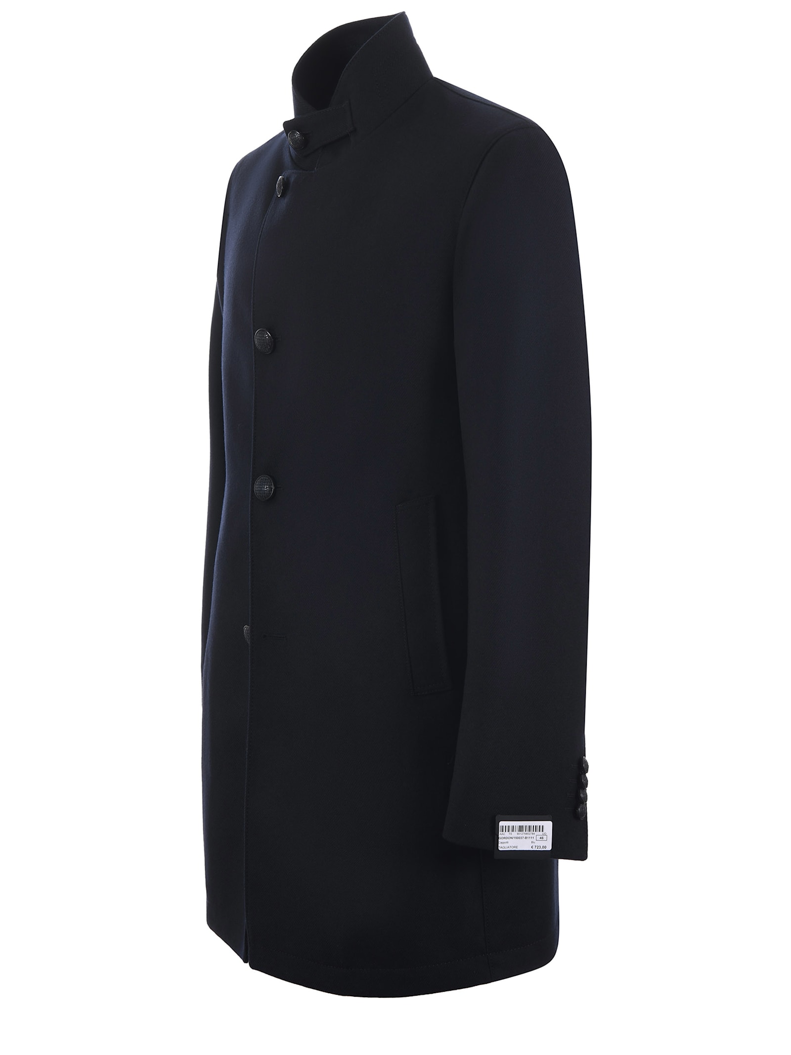 Shop Tagliatore Coat In Blue