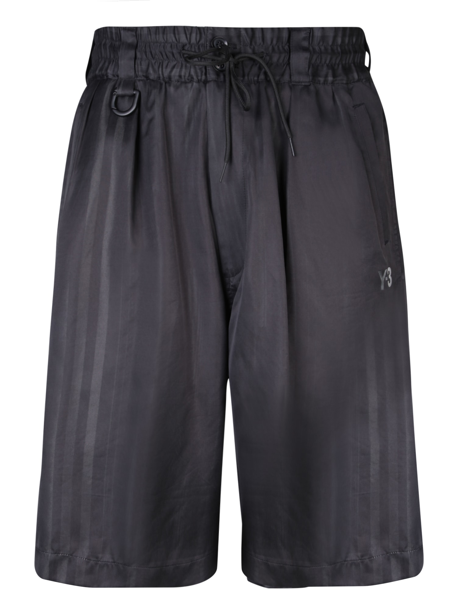 Shop Y-3 Adidas  3s Black Bermuda Shorts