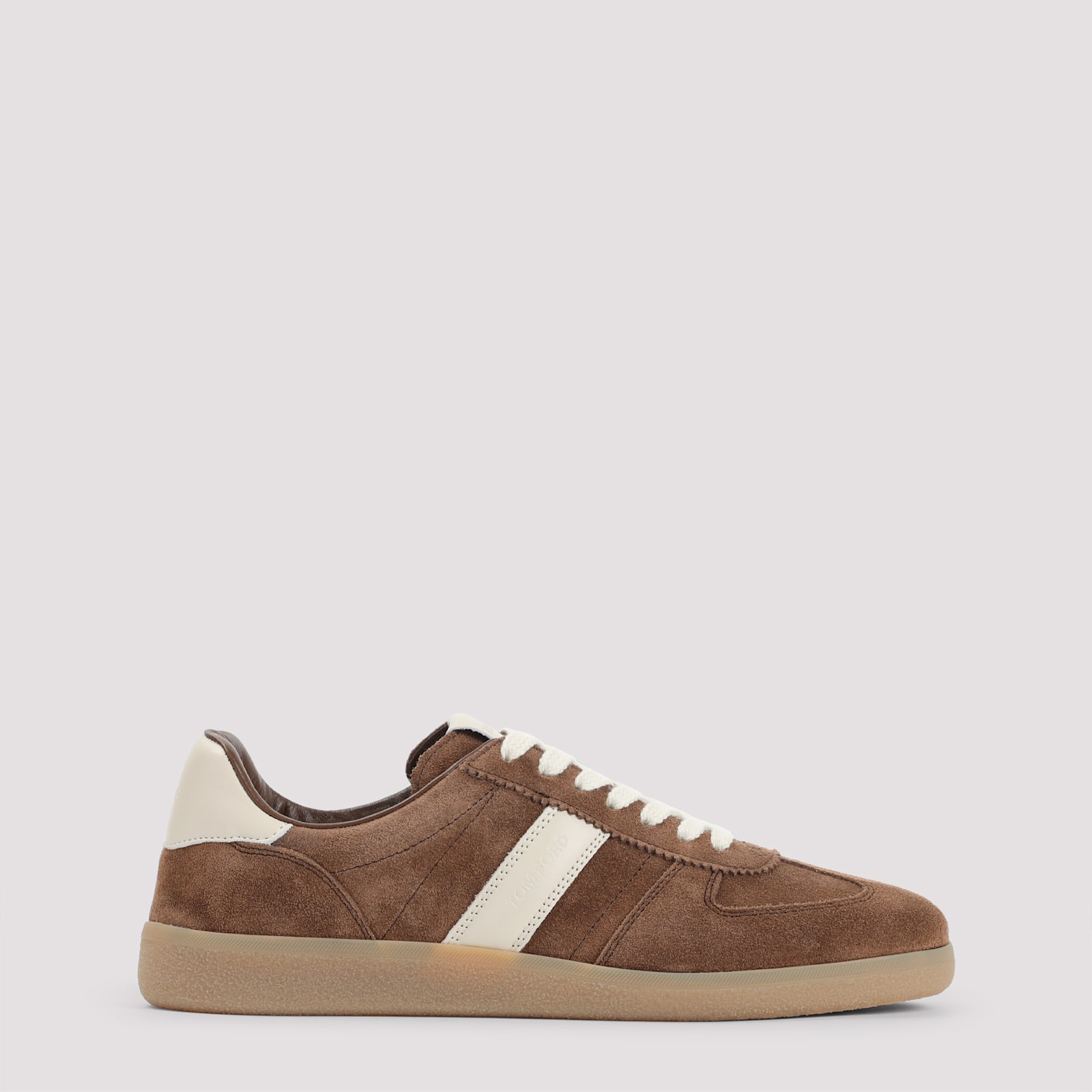 Tom Ford Suede Sneakers With Contrast Stripe And Rubber Sole