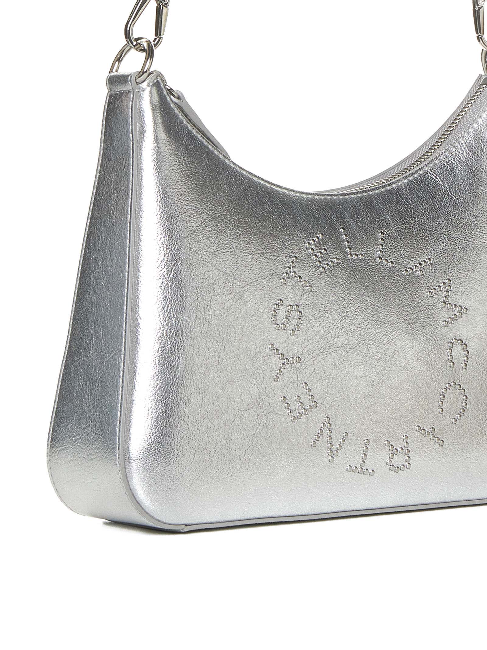 Shop Stella Mccartney Shoulder Bag In Silver