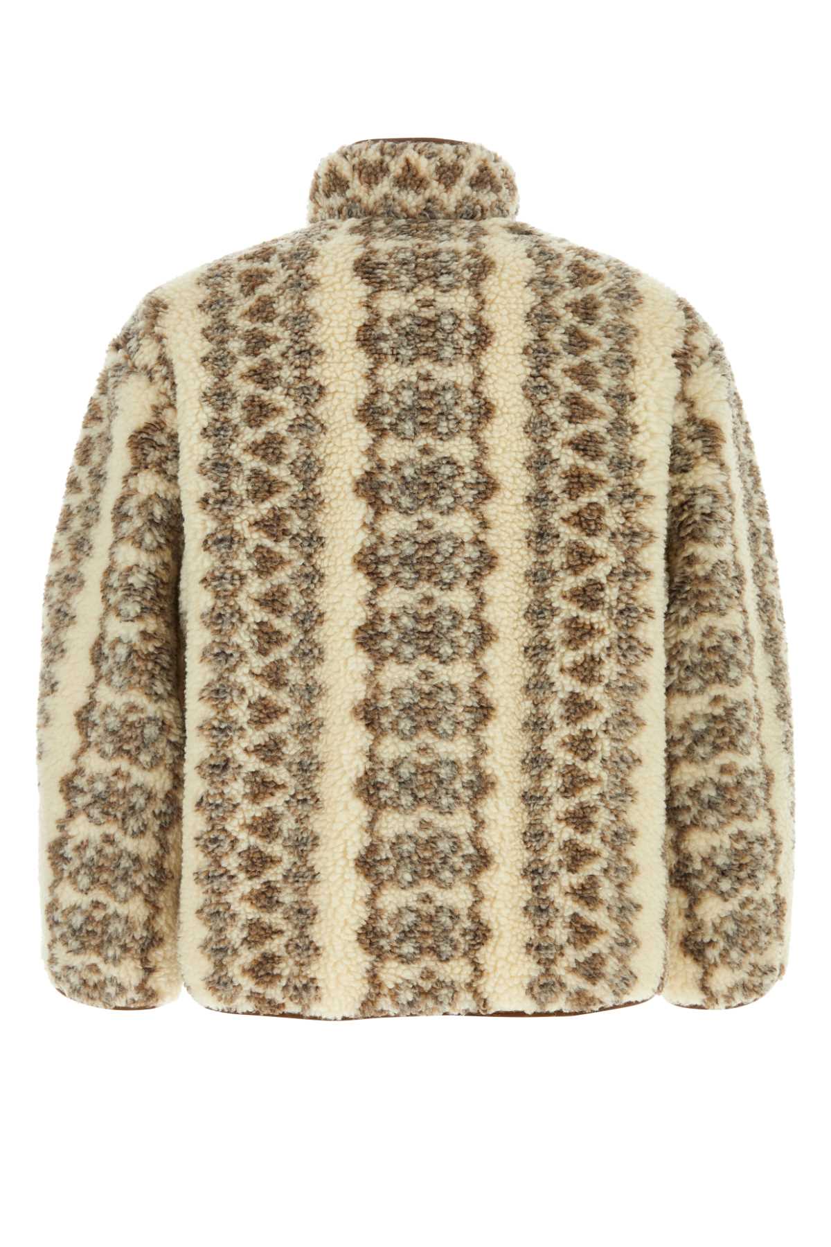 Shop Isabel Marant Printed Polyester Blend Madeo Jacket In Ecrubrown