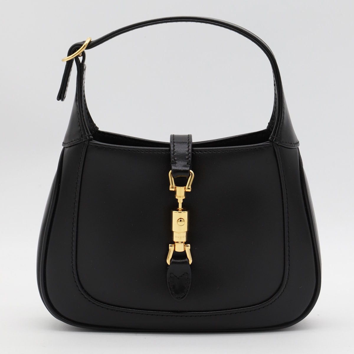 Shop Gucci Black Leather Jackie Shoulder Bag