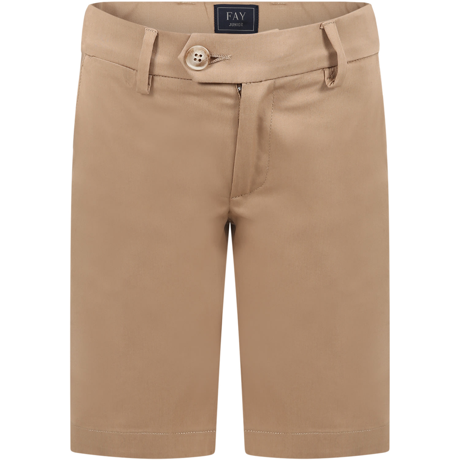 Fay Beige Shorts For Boy With Logo