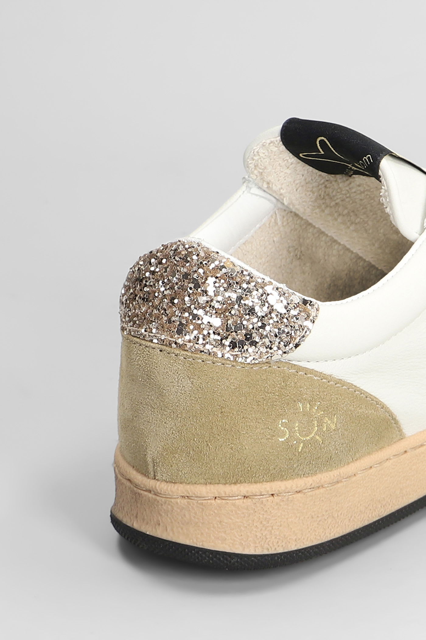 Ama Brand Sneakers In White Suede And Leather In White