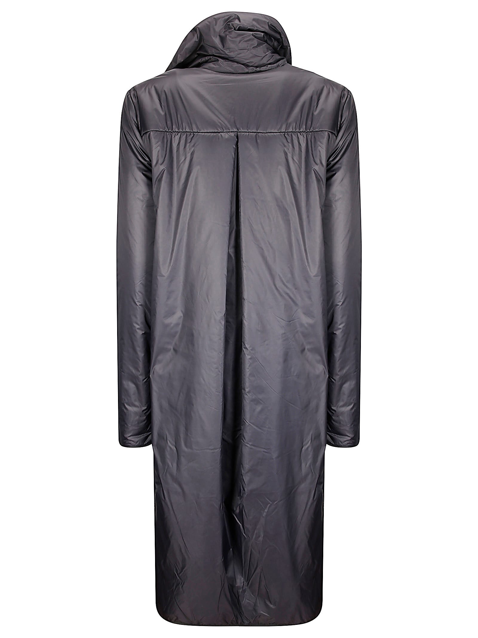Maria Calderara Black Coat With Internal Drawstring In Black