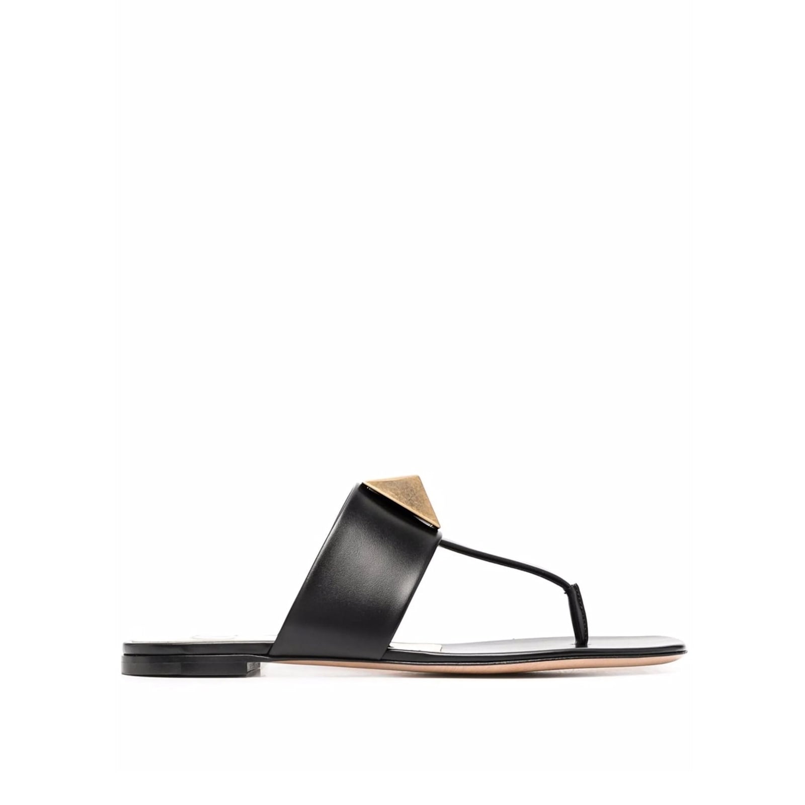 Valentino Garavani One Stud Sandals In Black