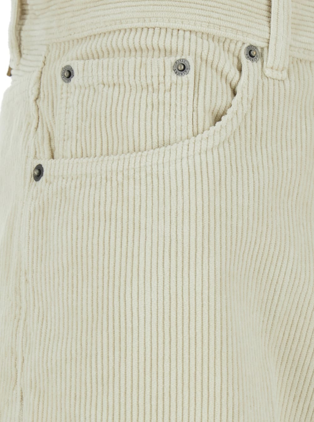 Haikure Bethany White Pants With Logo Patch On The Rear And Wide Leg In Corduroy Woman In Green