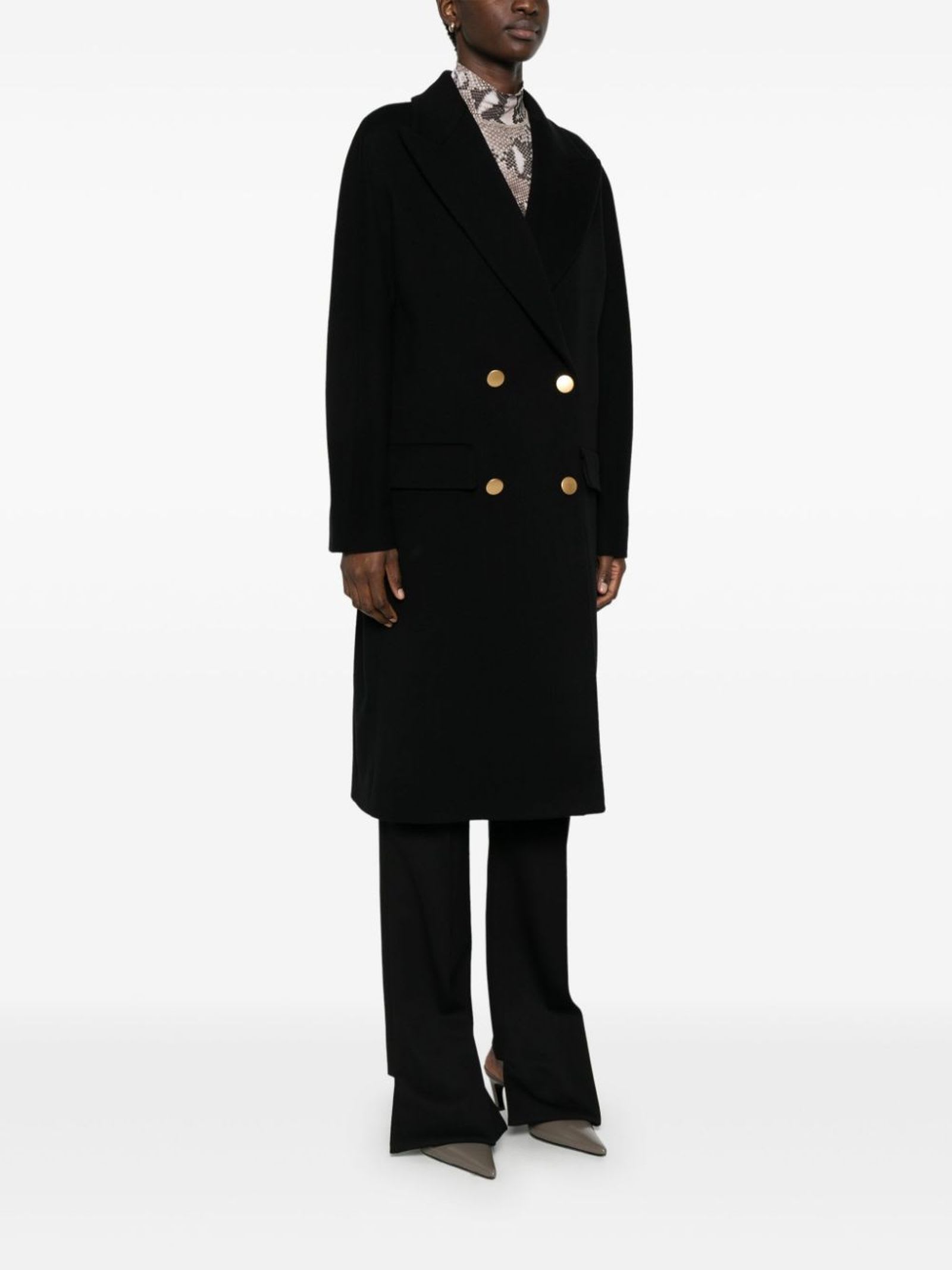 Shop Tagliatore Black Berenice Coat