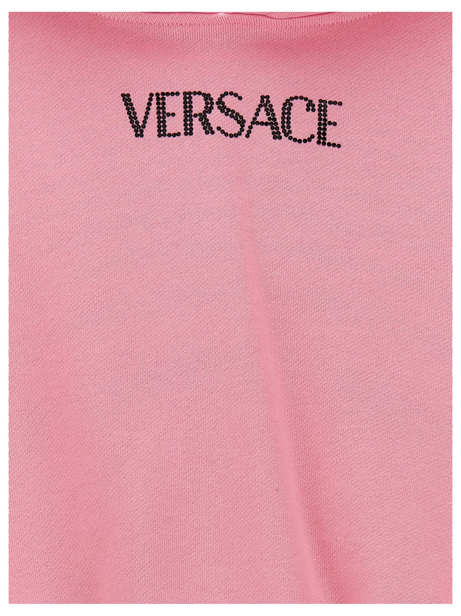 Shop Versace Logo Hoodie In Pink
