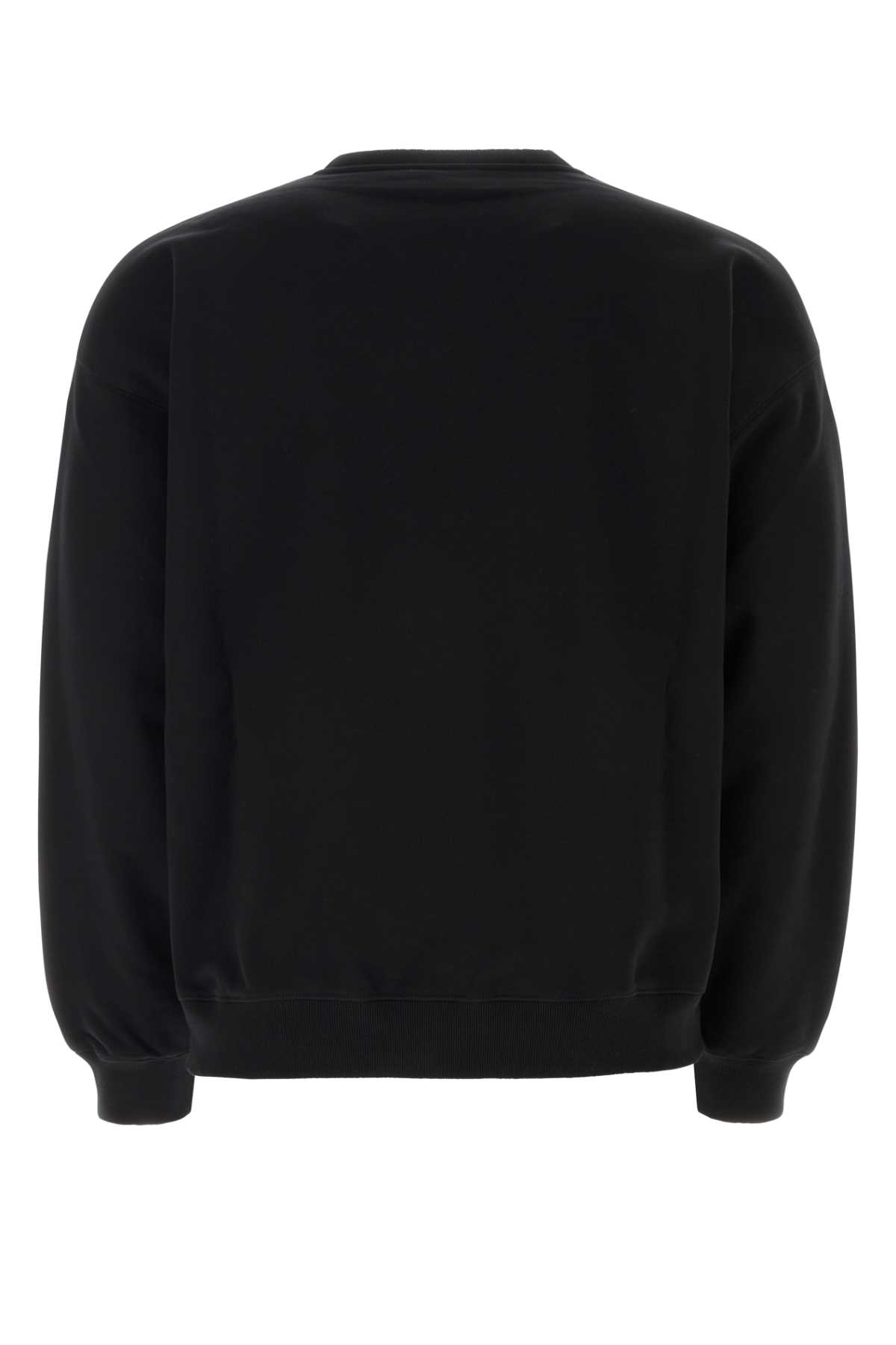 Shop Versace Black Cotton Sweatshirt In Nero