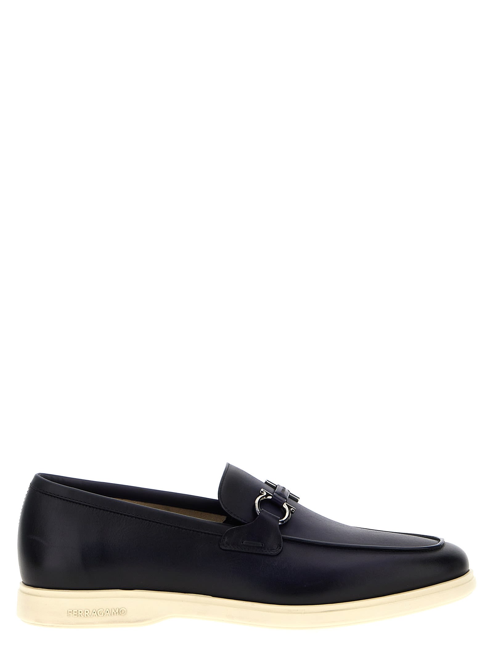 Ferragamo Dark Brown Cosimo Loafers In Black