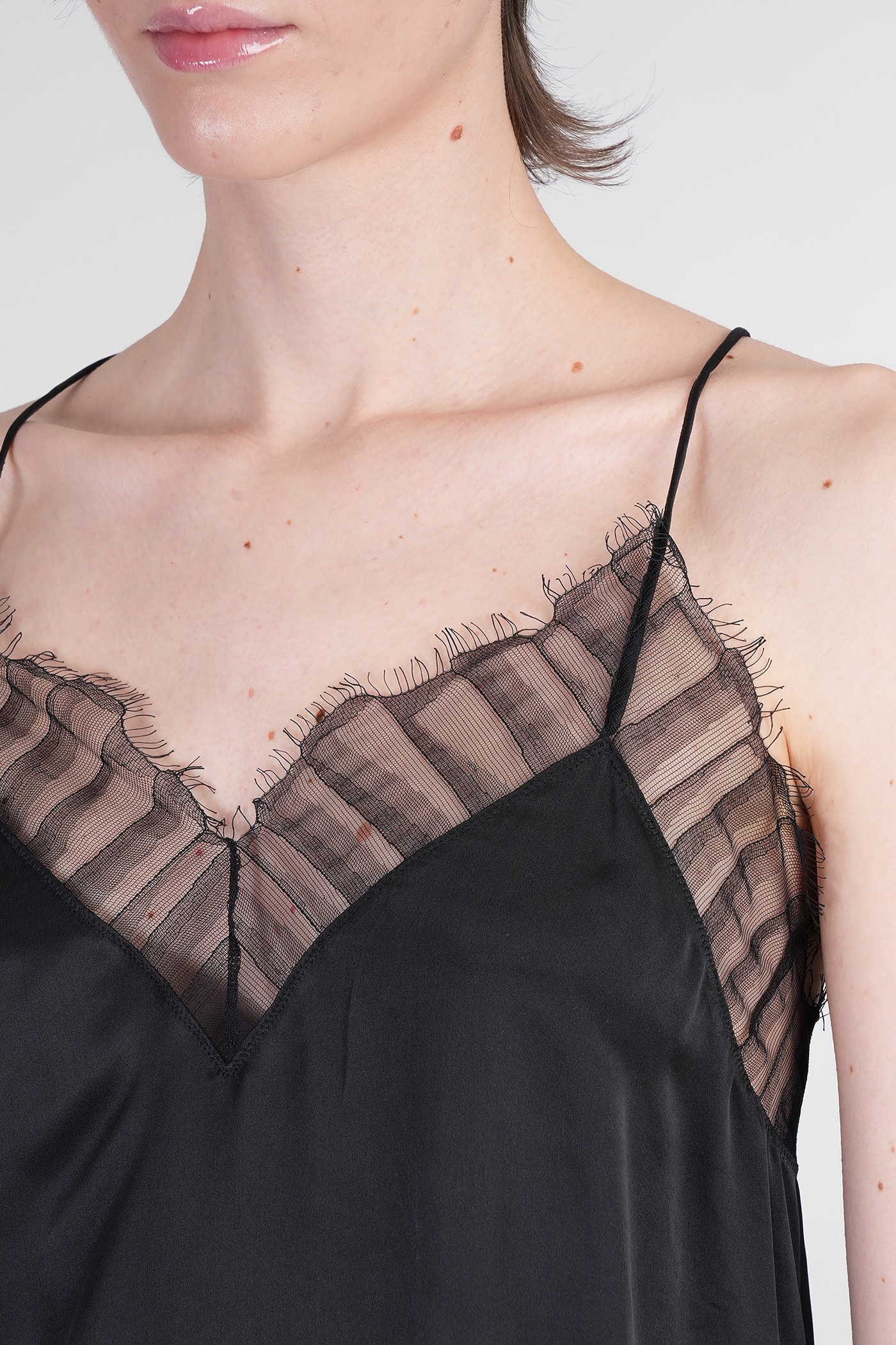 Iro Berwyn Silk Cami With Lace Trim