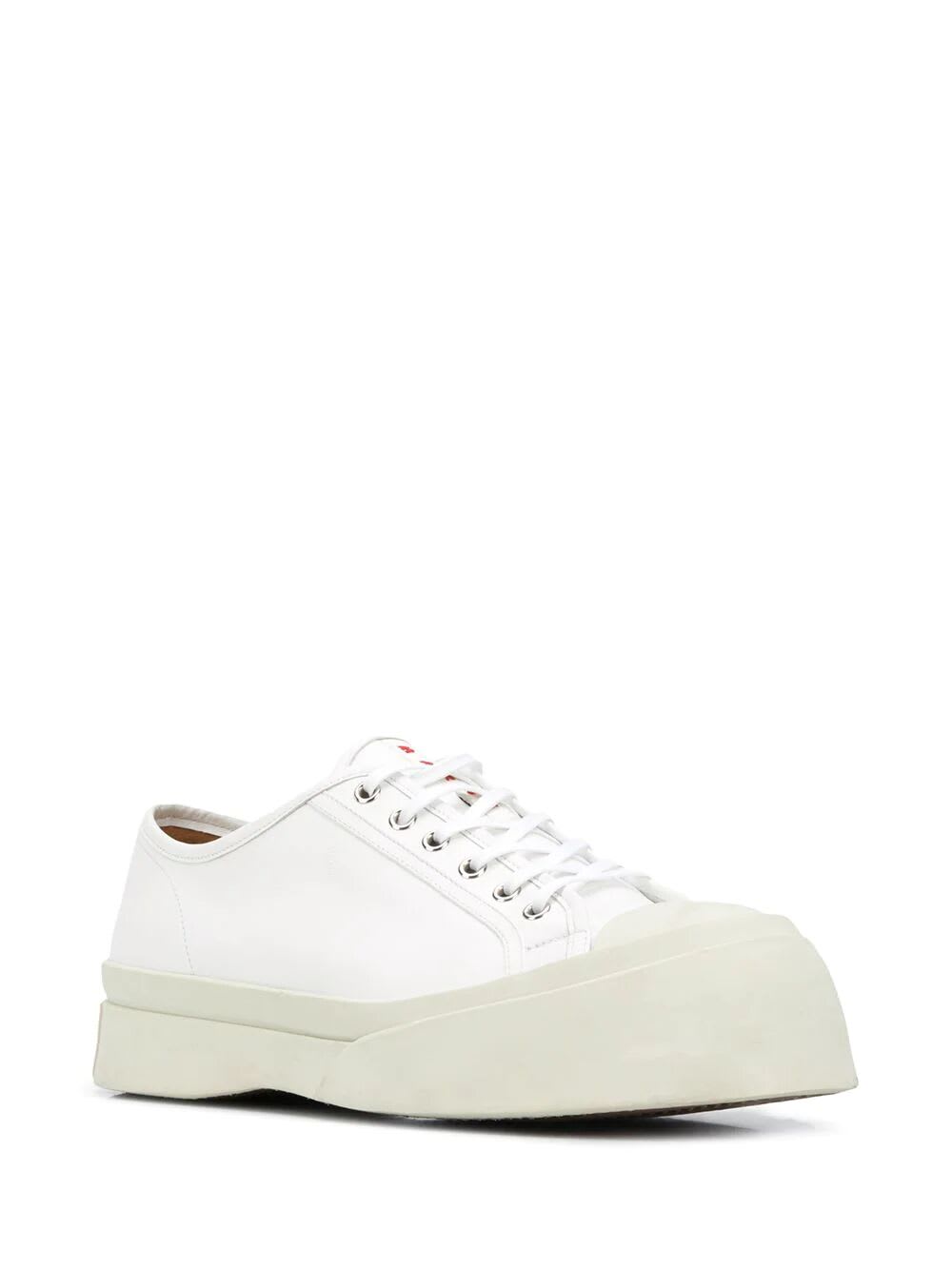 Shop Marni Lace Up Sneakers In Lily White