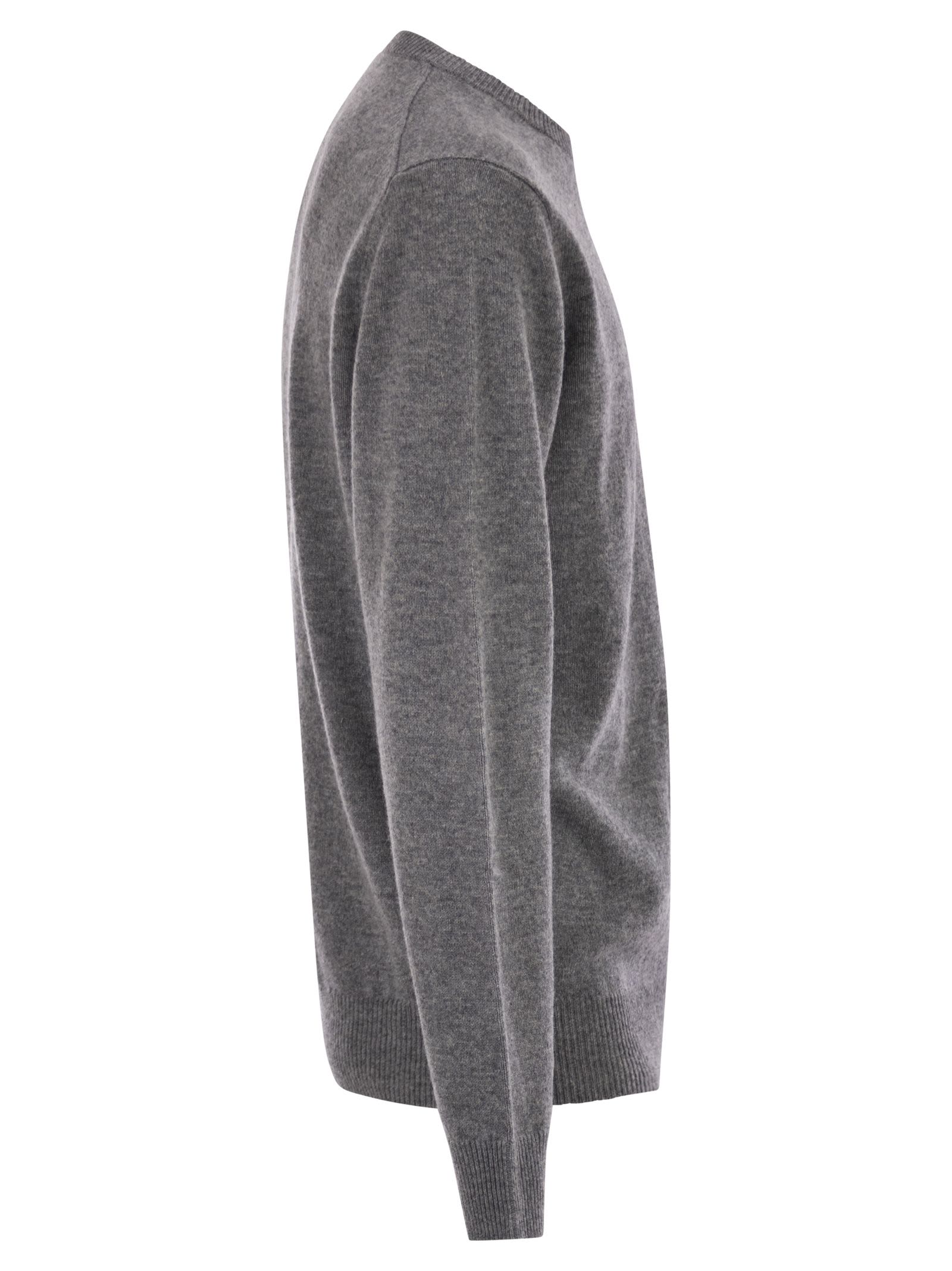 Mc2 Saint Barth Regent - Lambswool Crew Neck Jumper In Gray