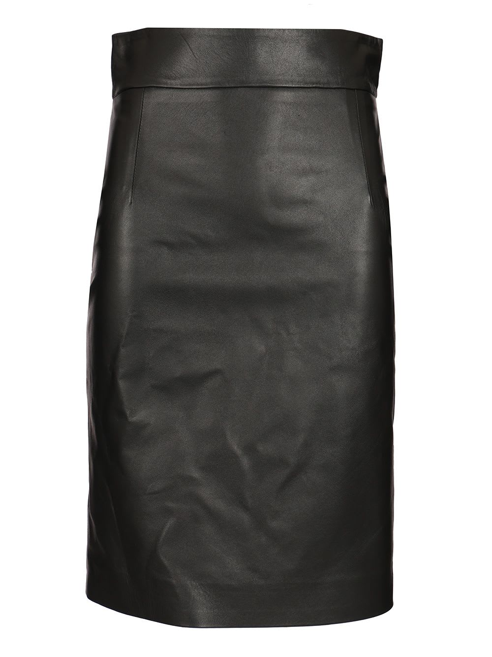 Tagliatore Suede Midi Skirt Skirts Black In Black