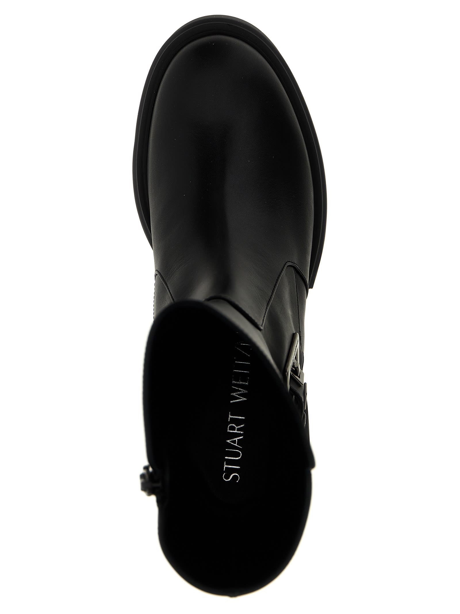 Stuart Weitzman Chunky Sole Mid-calf Boots In Black