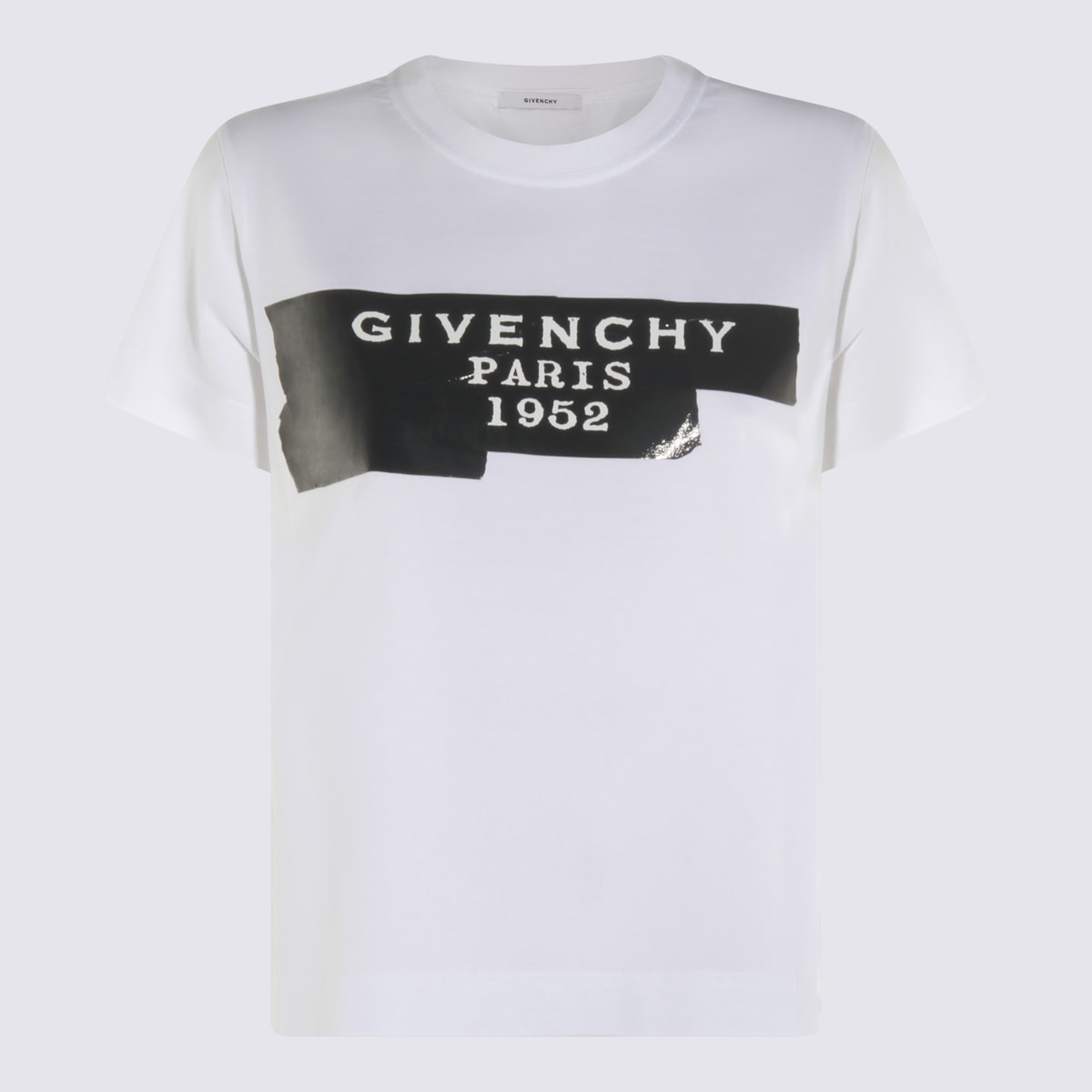 Givenchy White T-shirt With Lettering Logo On The Front In Cotton Woman In Black