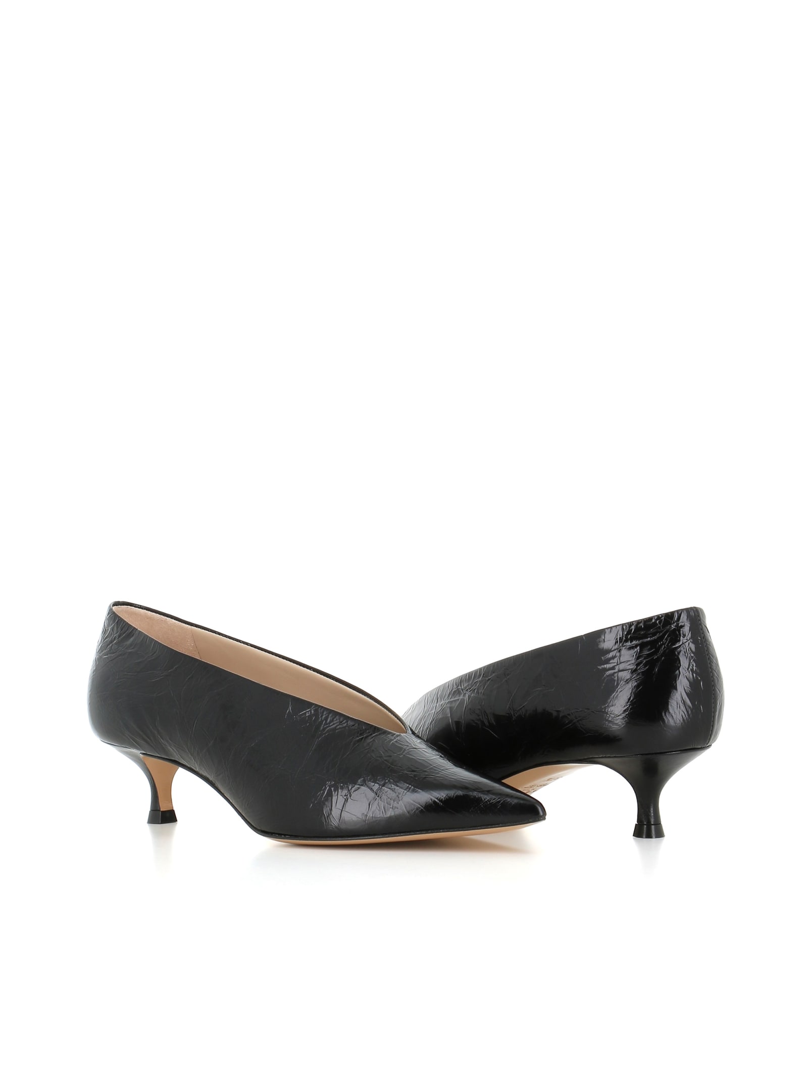 Le Monde Beryl Décollette Babouche Kitten Heel In Black