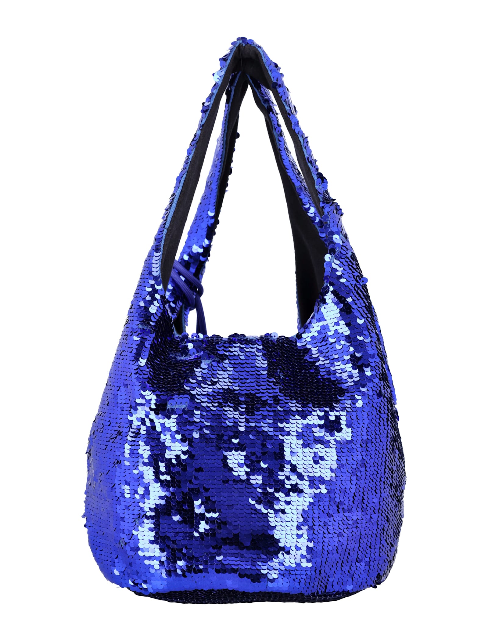 Jw Anderson J. W. Anderson Mini Sequin Shopper In Dark Blue