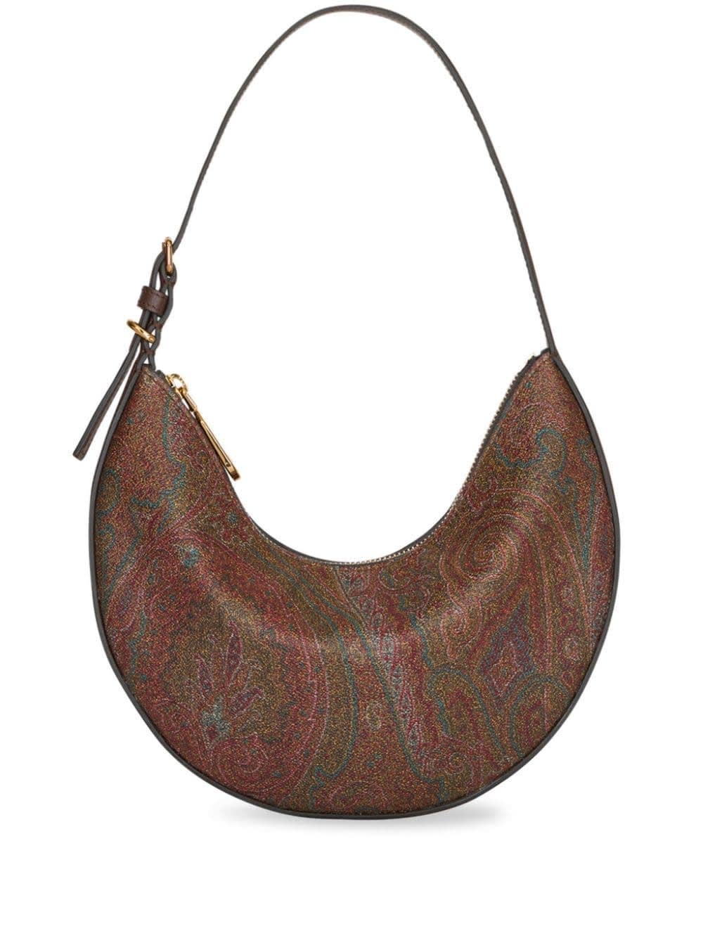 Etro Small Essential Hobo Bag In Brown