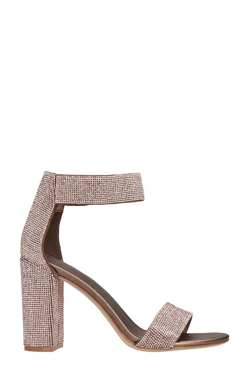 Jeffrey Campbell Lindsay Sandals In Bronze Leather