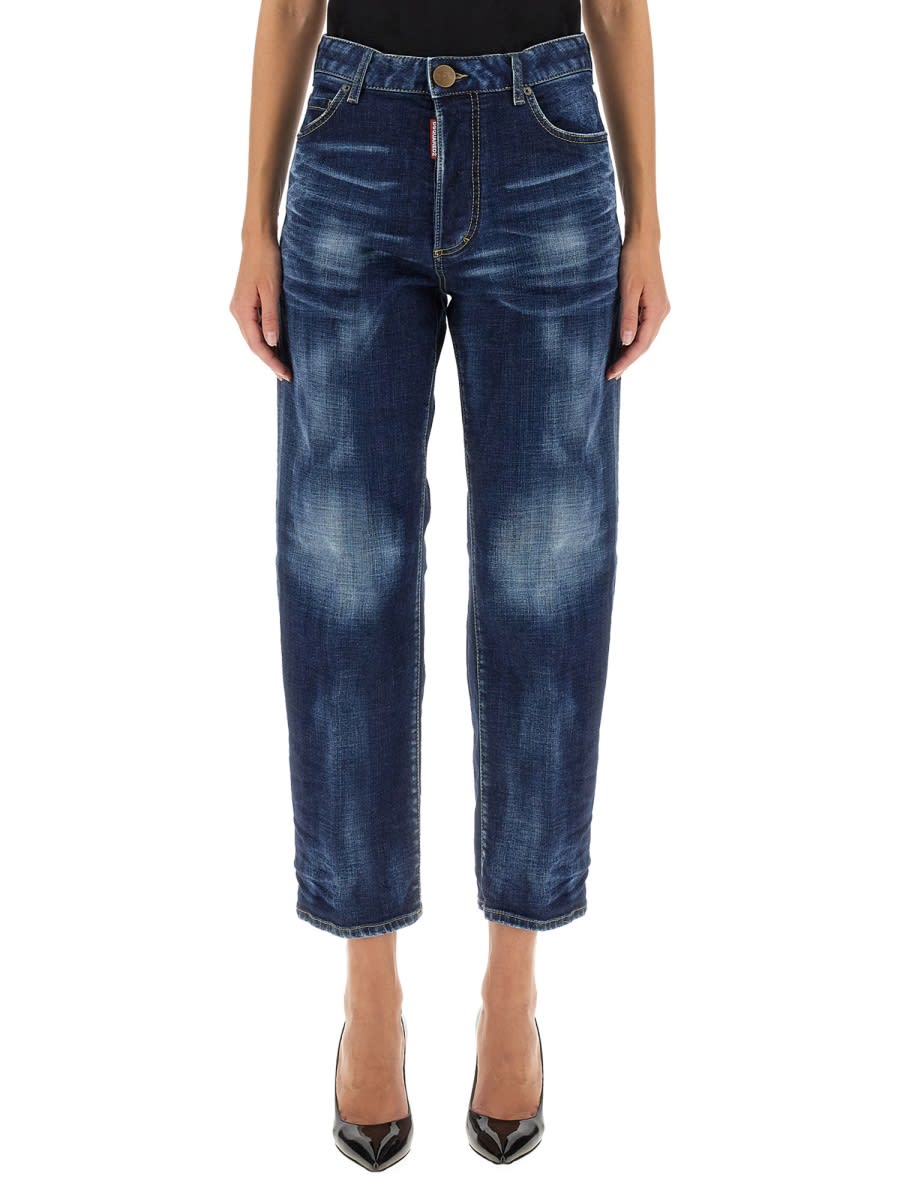 Shop Dsquared2 Boston Jeans In Blue