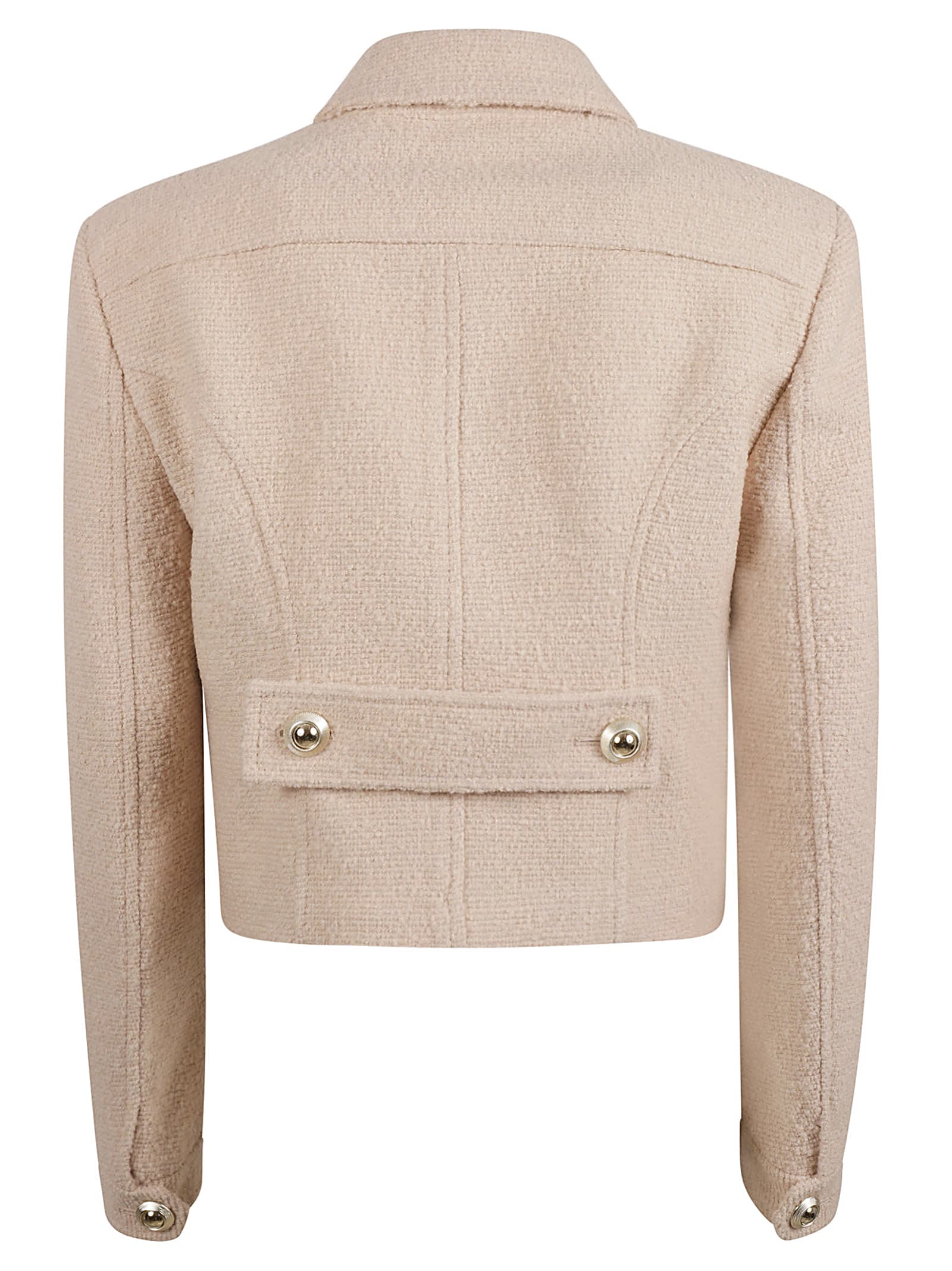 Shop Tom Ford Cropped Double-buttoned Jacket In Milky Beige