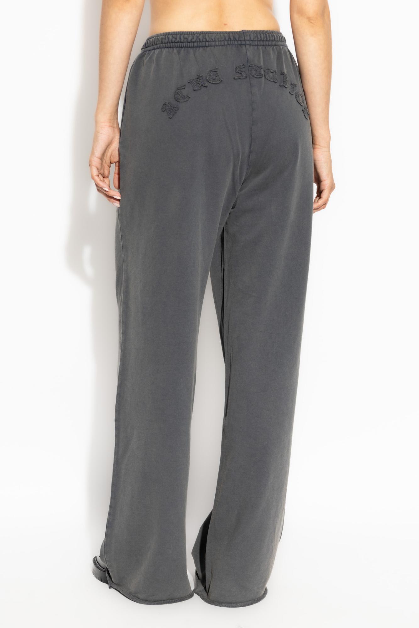 Shop Acne Studios Sweatpants With Logo In Aam Ocean Blue