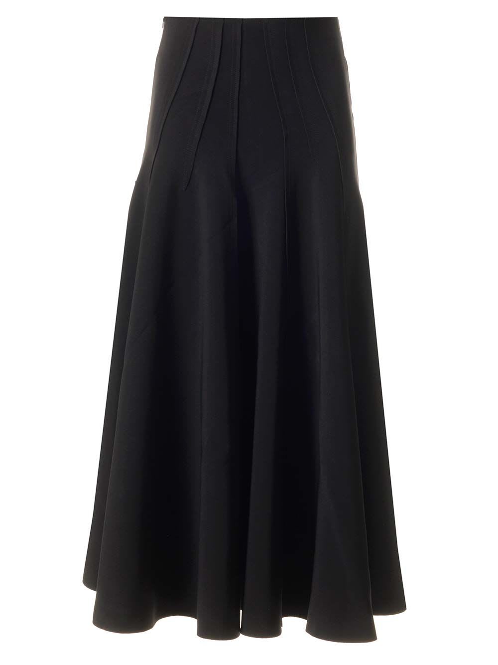 Shop Norma Kamali Grace Skirt In Black