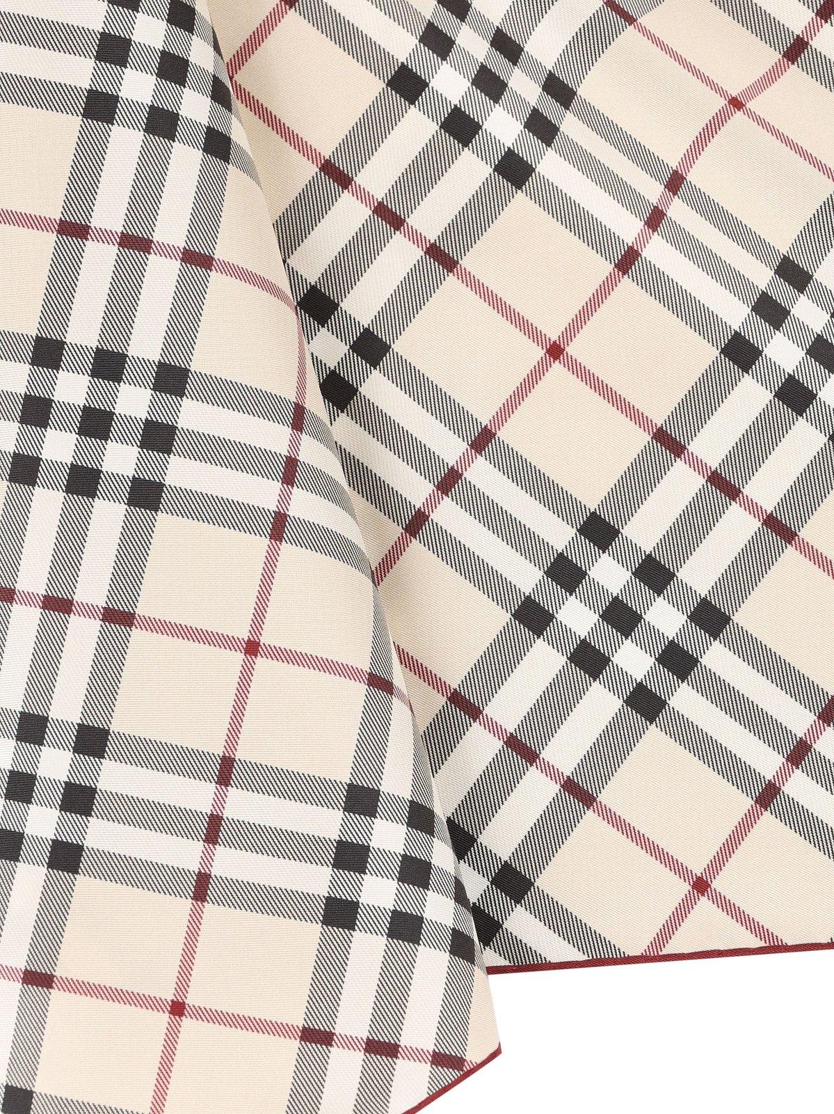 Shop Burberry Check Printed Square Scarf In Stone