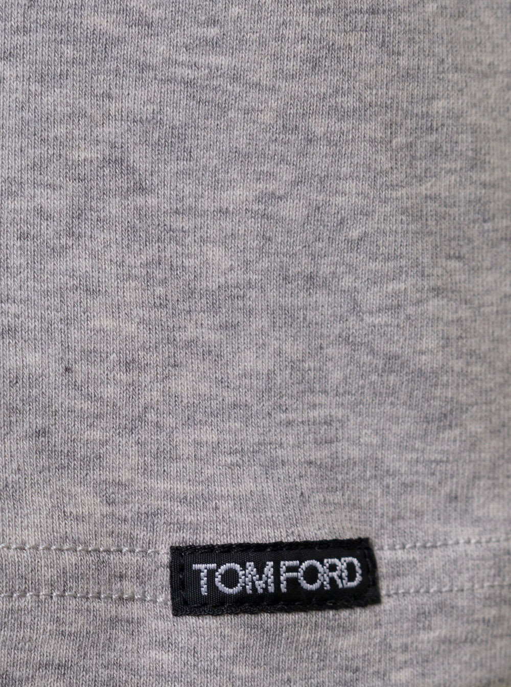 Shop Tom Ford Mans Cotton V-neck T-shirt In Grey