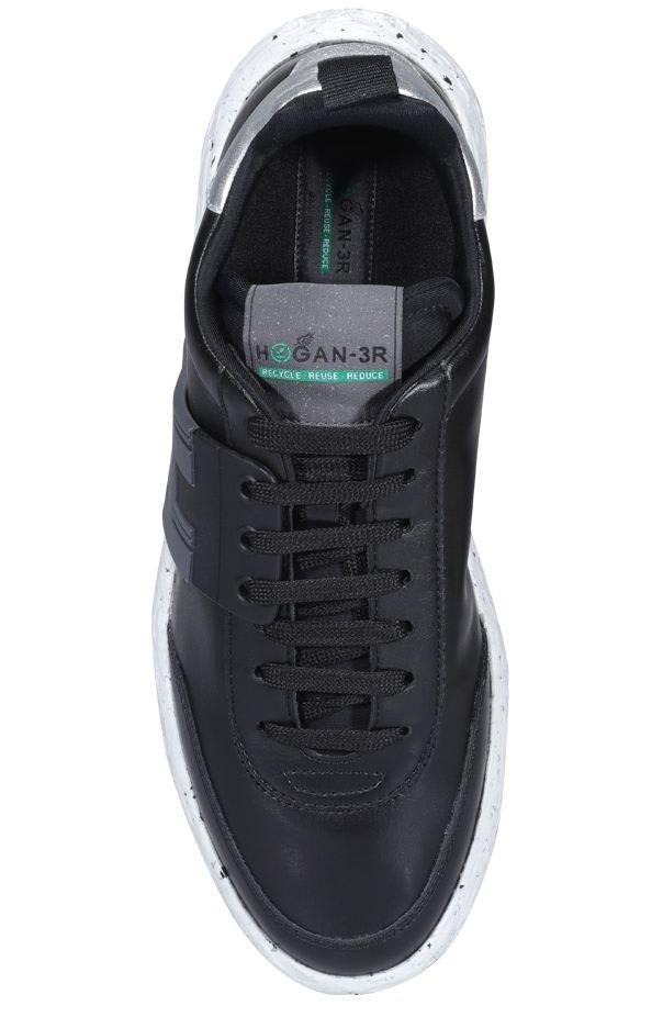 Shop Hogan H Logo Lace-up Sneakers In Black