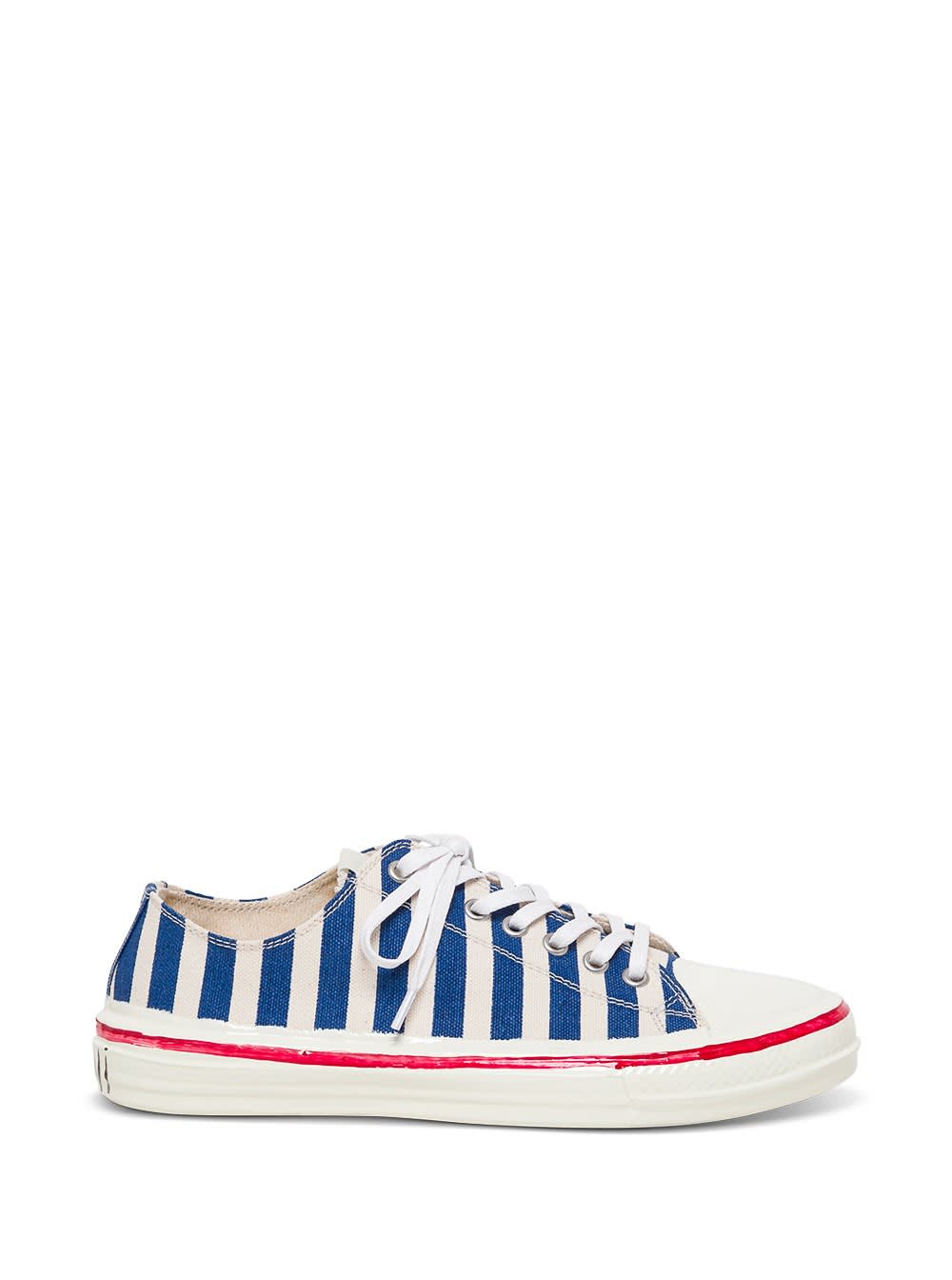 Marni Striped Canvas Sneakers With Logo