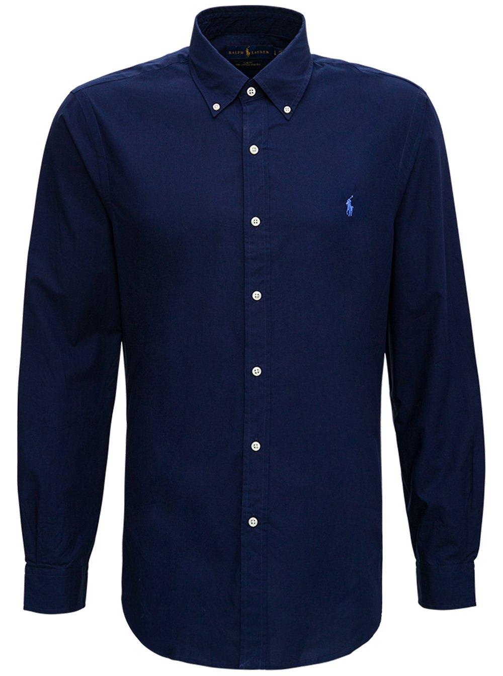 POLO RALPH LAUREN LOGO EMBROIDERED BUTTONED SHIRT