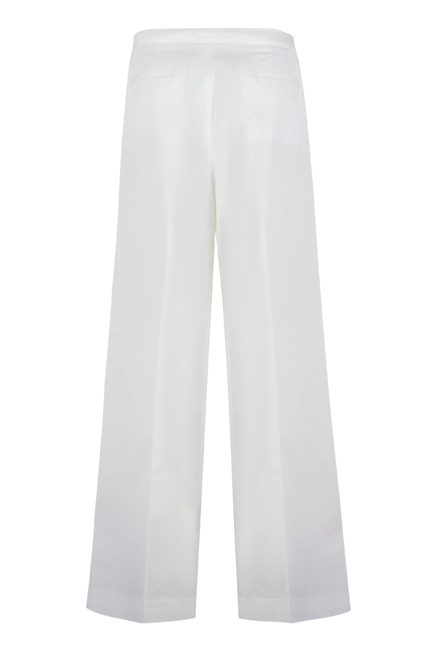 Shop Fabiana Filippi High-waist Wide-leg Trousers In White