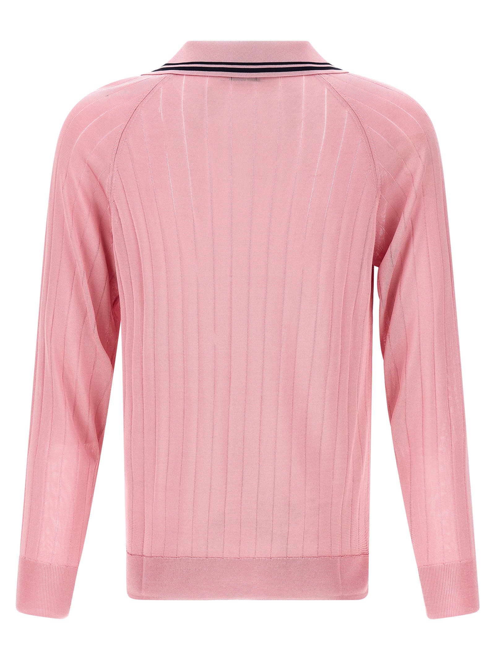 Wales Bonner Roots Polo Shirt Sweater In Multicolor