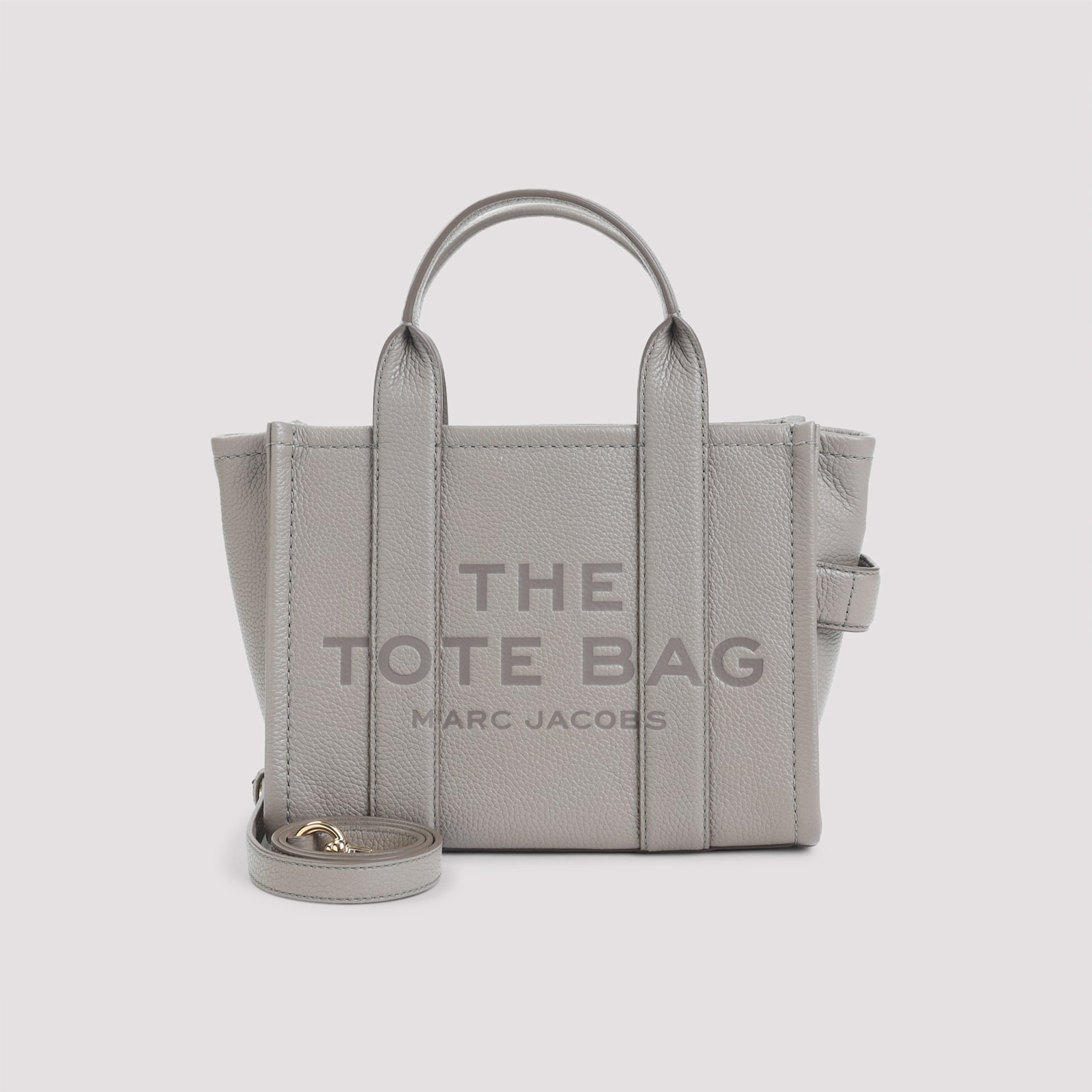 Marc Jacobs The Leather Small Tote Bag In Gray