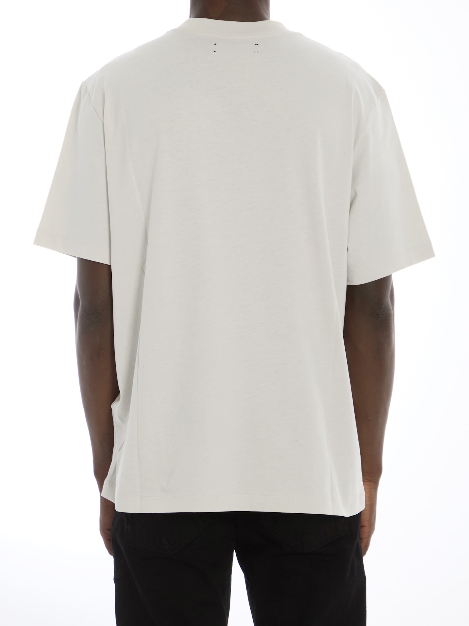 Shop Amiri Staggered T-shirt In Beige