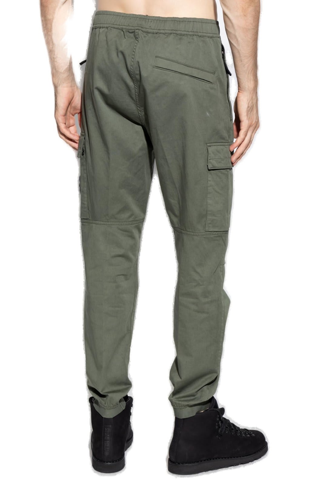 Shop Stone Island Regular Tapered Fit Cargo Pants In Military