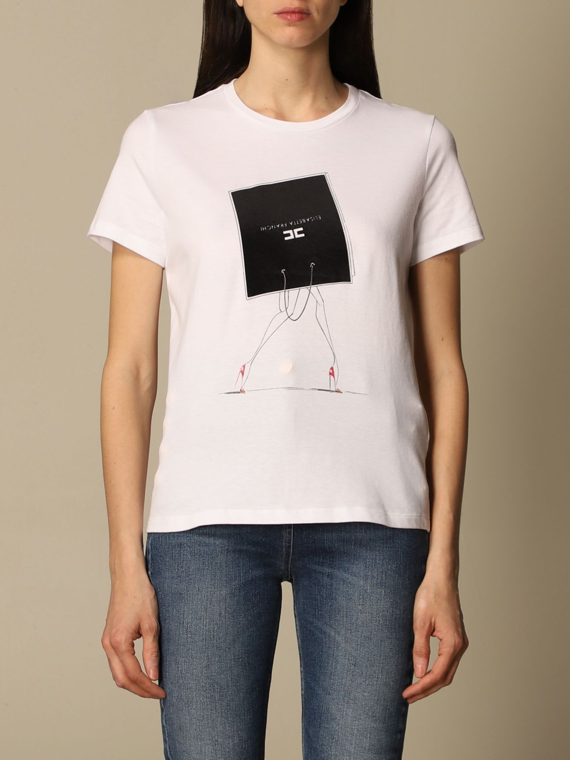 Elisabetta Franchi T-shirt Elisabetta Franchi T-shirt In Cotton Jersey With Print