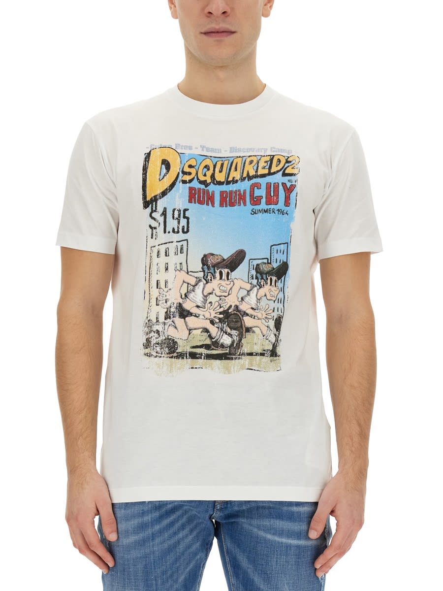 Dsquared2 T-shirt With Print In White