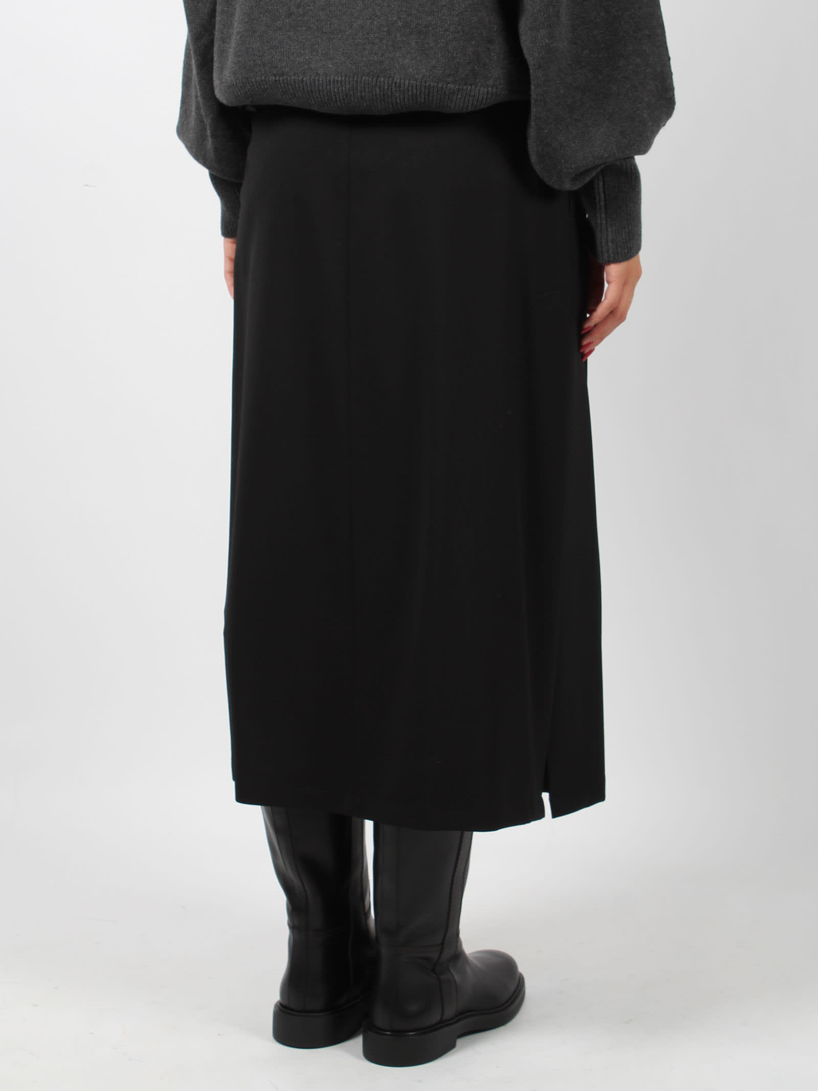 P.a.r.o.s.h Parosh Gonna Midi Pieghe In Nero