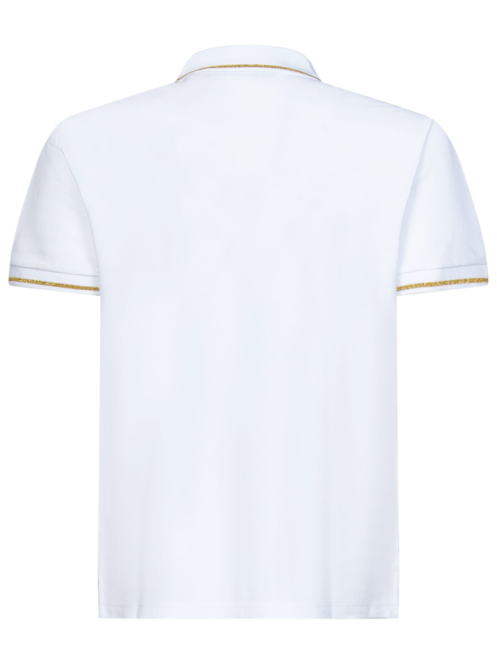 Shop Versace Jeans Couture V-emblem Polo Shirt In White
