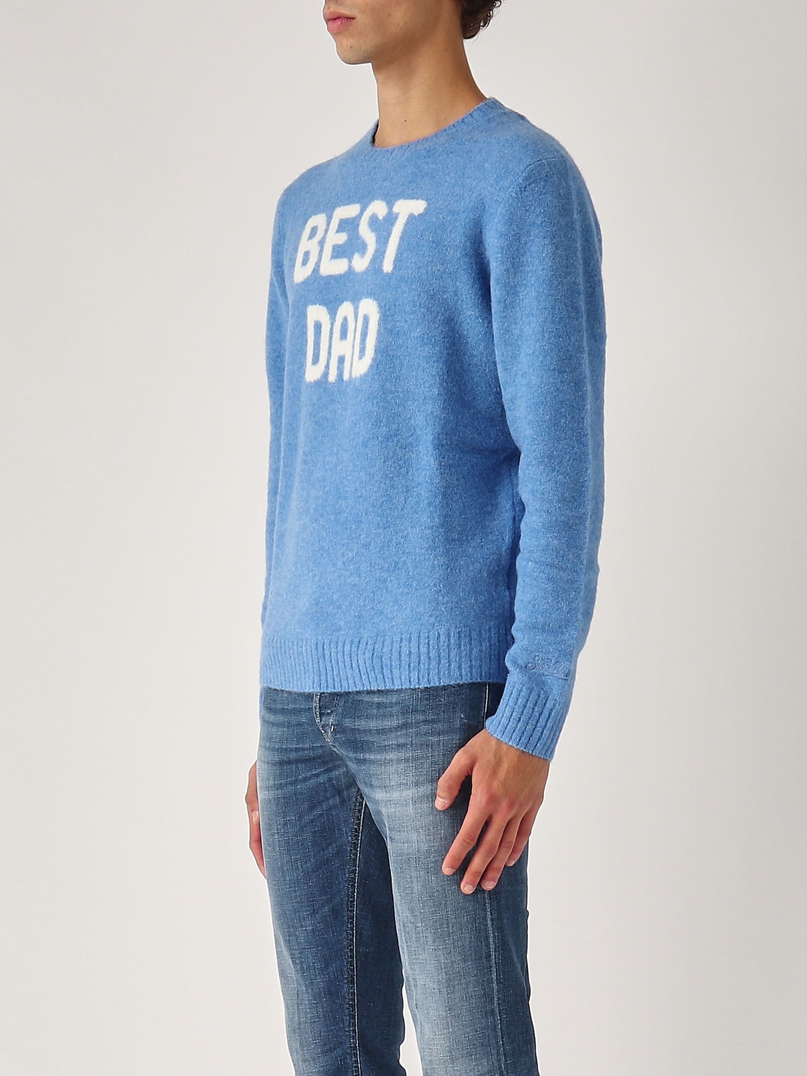 Shop Mc2 Saint Barth Heron Round-neck Sweater Sweater In Best Dad