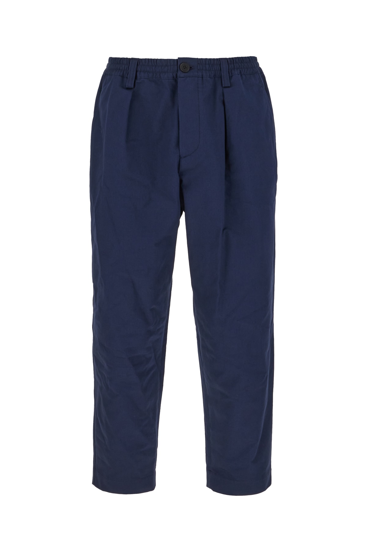 Shop Marni Navy Blue Cotton Pants In 00b80