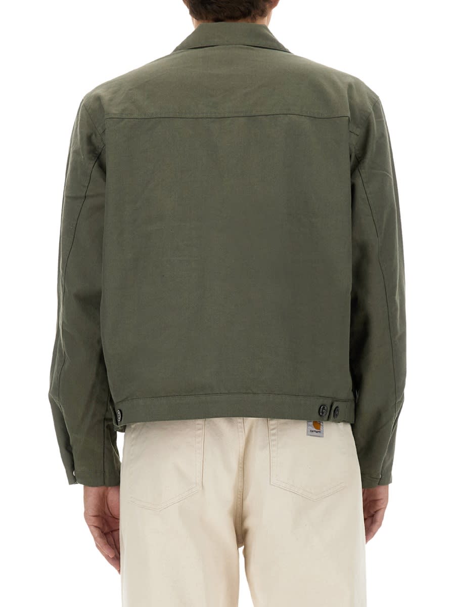 Obey Front-pocket Jacket In Green